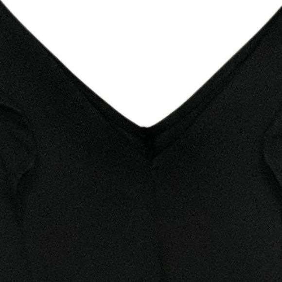 Anybody Women's Sz M Cozy Knit Luxe Tank Jumpsuit w/Flutter Detail Black A397124 - Picture 3 of 5